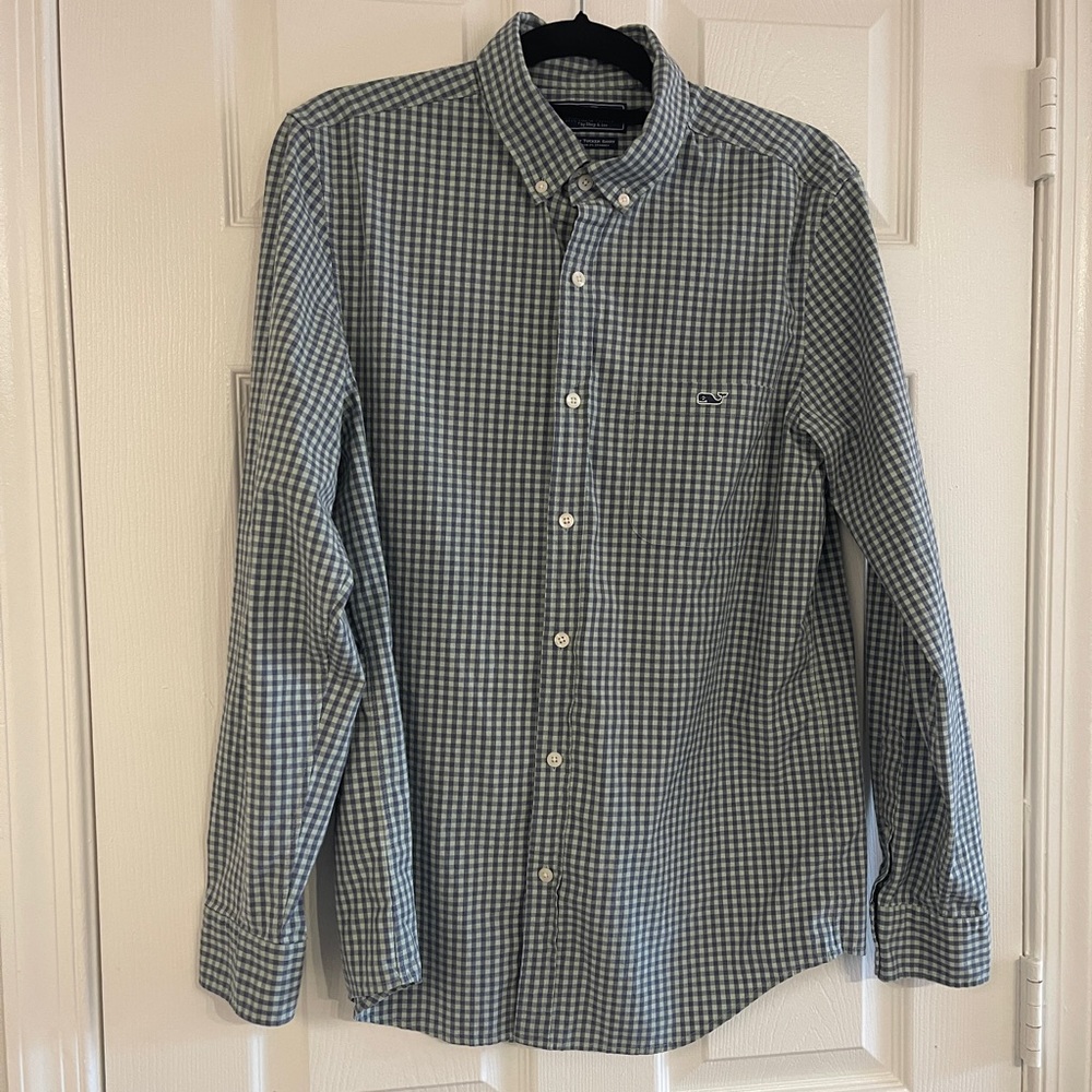 VINEYARD VINES BY SHEP & IAN CHECKERED BUTTON DOWN LONG SLEEVE SHIRT MEN’S MED